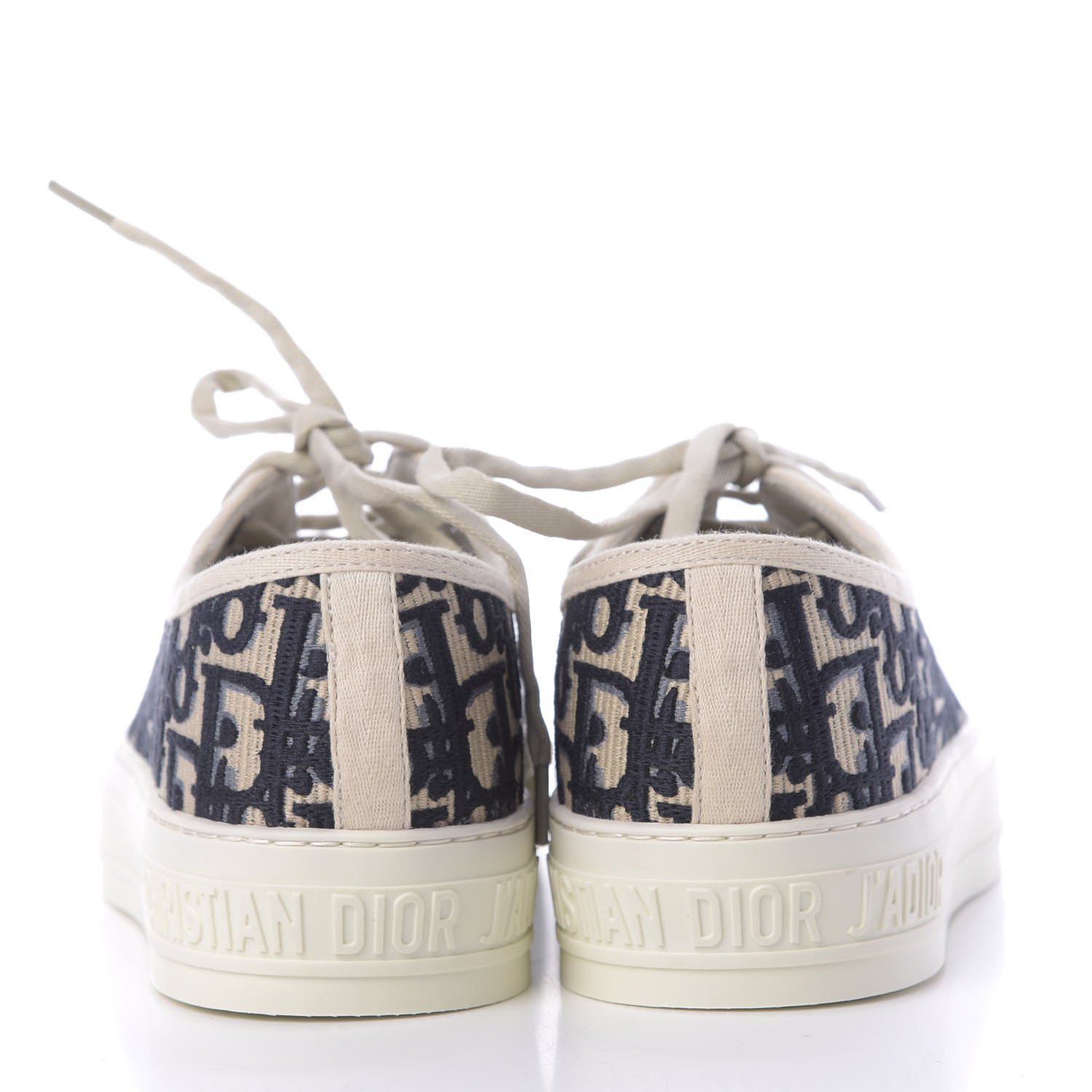 Christian Dior Canvas Oblique Walk'N'Dior Low Top Sneakers 39 Deep Blue 5 of 11