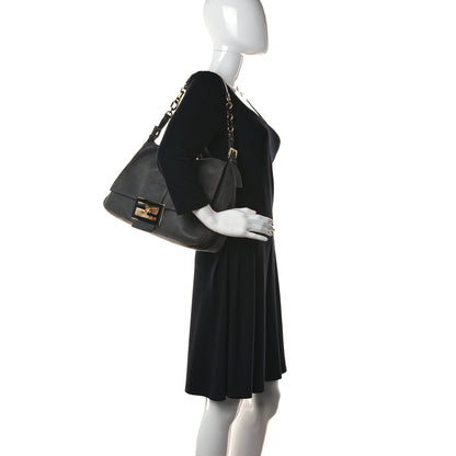 Fendi Vitello Savana Big Mama Baguette Grigio Tartaruga Natural 2 of 22
