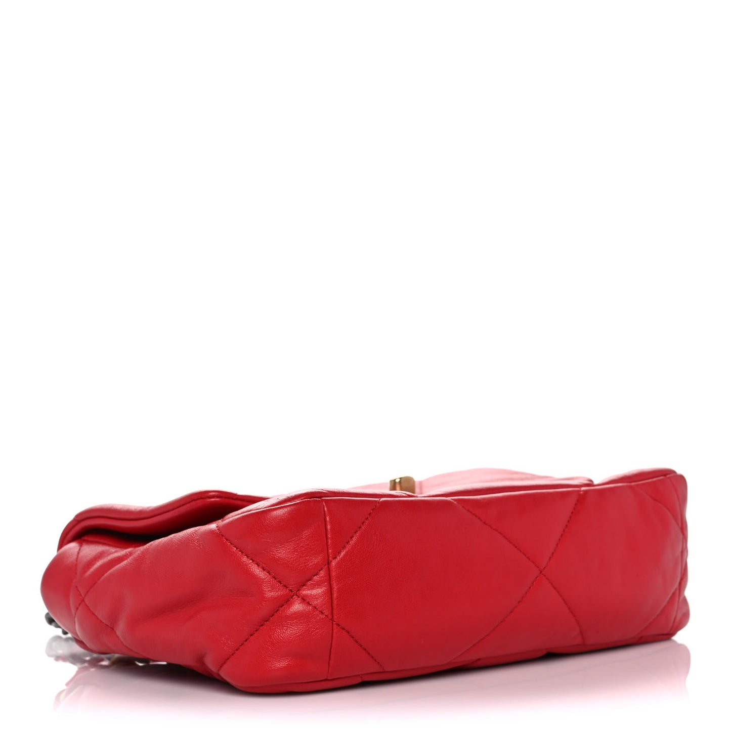 Lambskin Quilted Medium Chanel 19 Flap Red