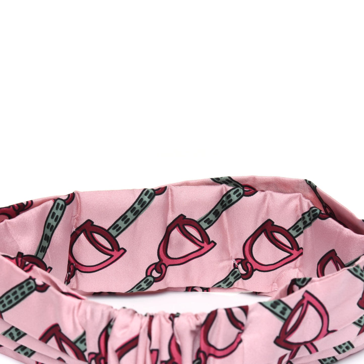 Silk Flora Print Headband M Pink