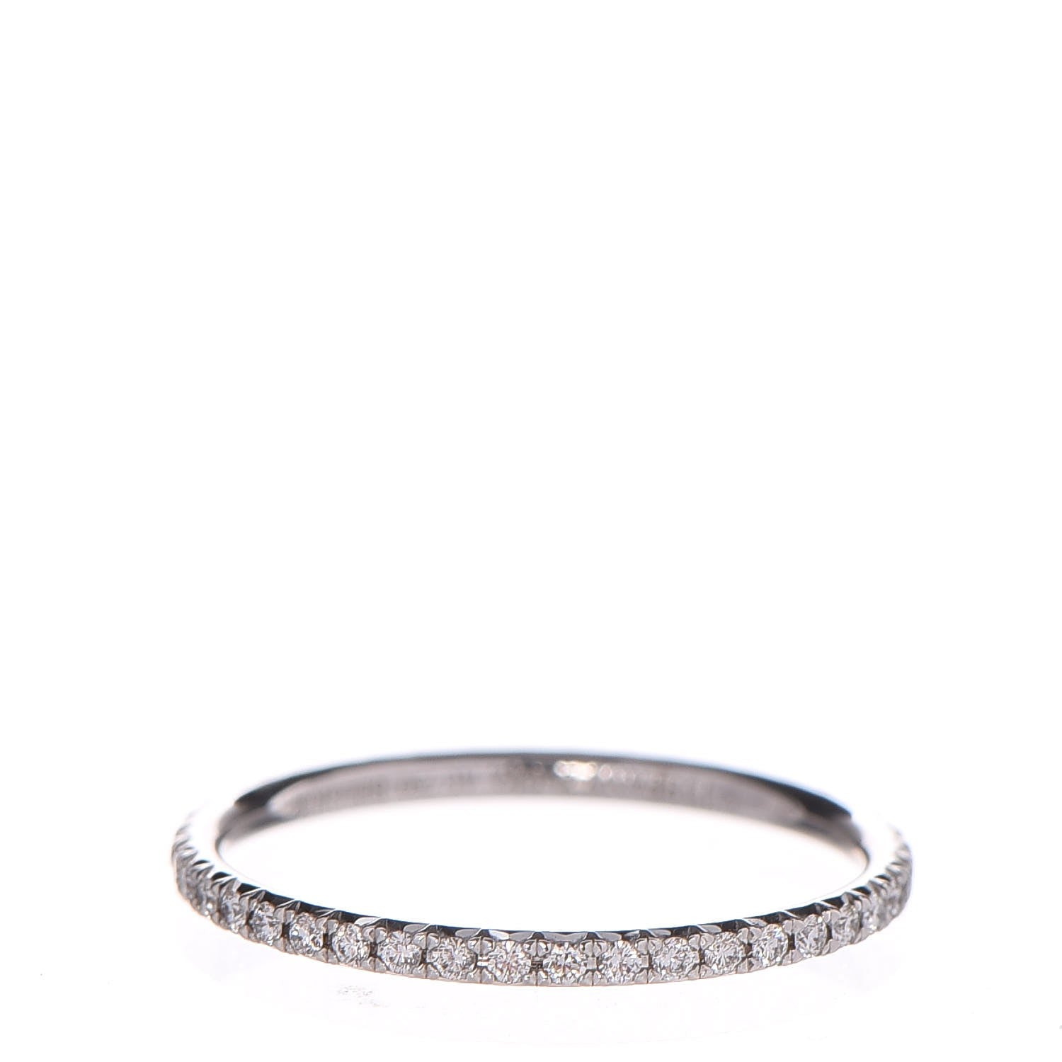 Tiffany 18K White Gold Diamond Metro Ring 51.9 6 3 of 4