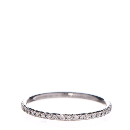 Tiffany 18K White Gold Diamond Metro Ring 51.9 6 3 of 4