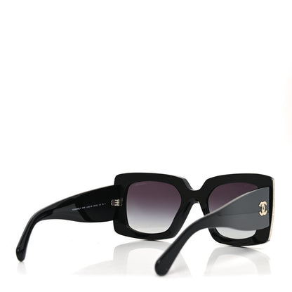 Chanel Acetate Rectangle Sunglasses 5435 Black 4 of 7