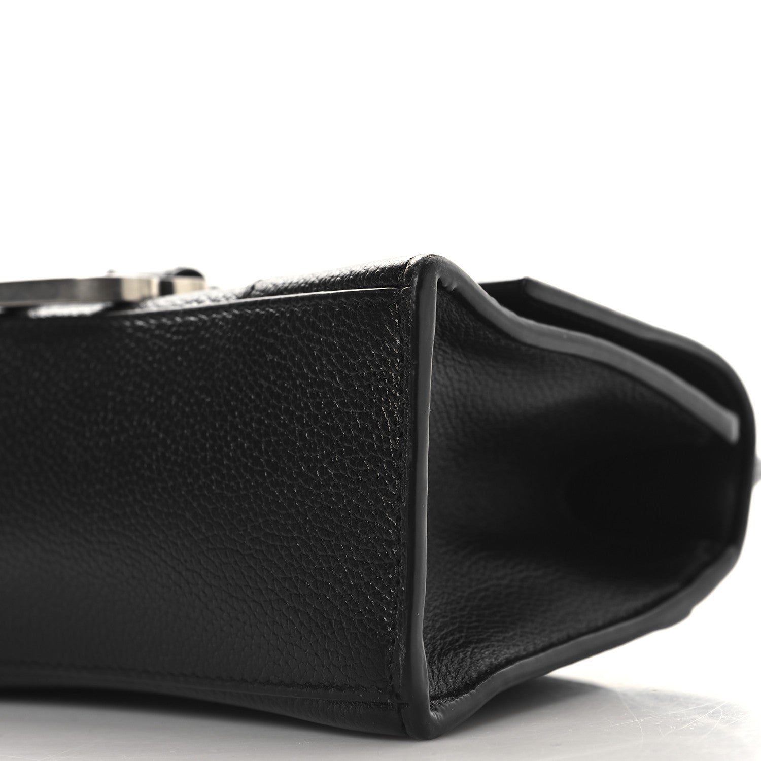 Balenciaga Grained Calfskin Hourglass Top Handle Bag XS Black 10 of 11