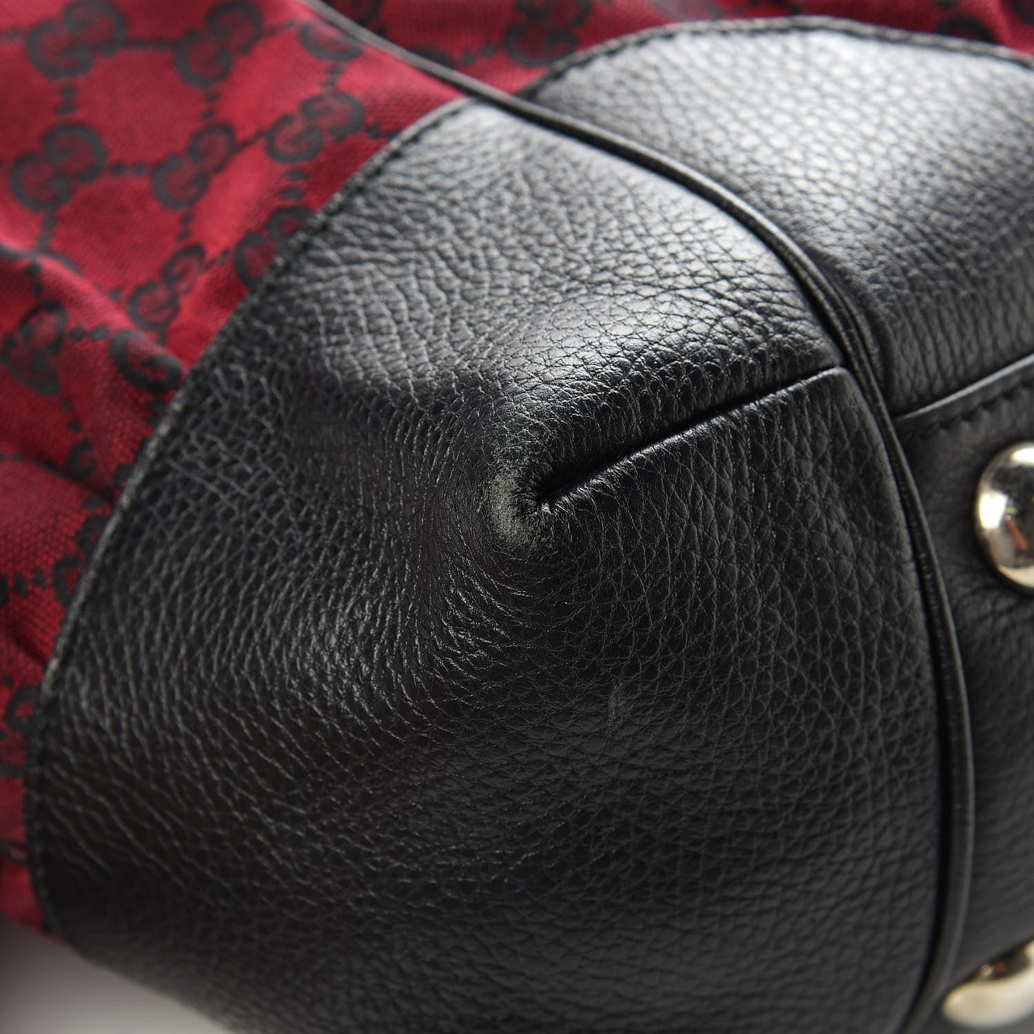 Gucci Monogram Full Moon Tote Red Black 12 of 14