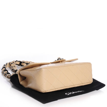 Chanel Lambskin Bekko Resin Small Single Flap Beige 4 of 9