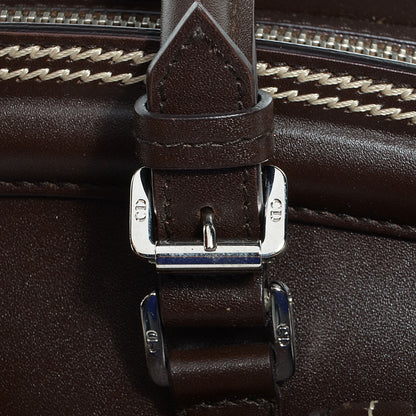 Christian Dior Calfskin Medium Detective Zip Satchel Marron Fonce 8 of 8