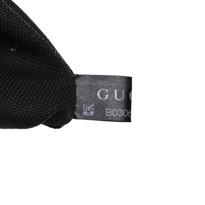 Gucci GG Supreme Monogram Appia Calfskin Web Flat Messenger Bag Black Grey 8 of 11