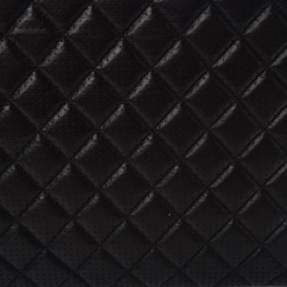 Chanel Perforated Lambskin Quilted Large Zip Pouch Black 8 of 9