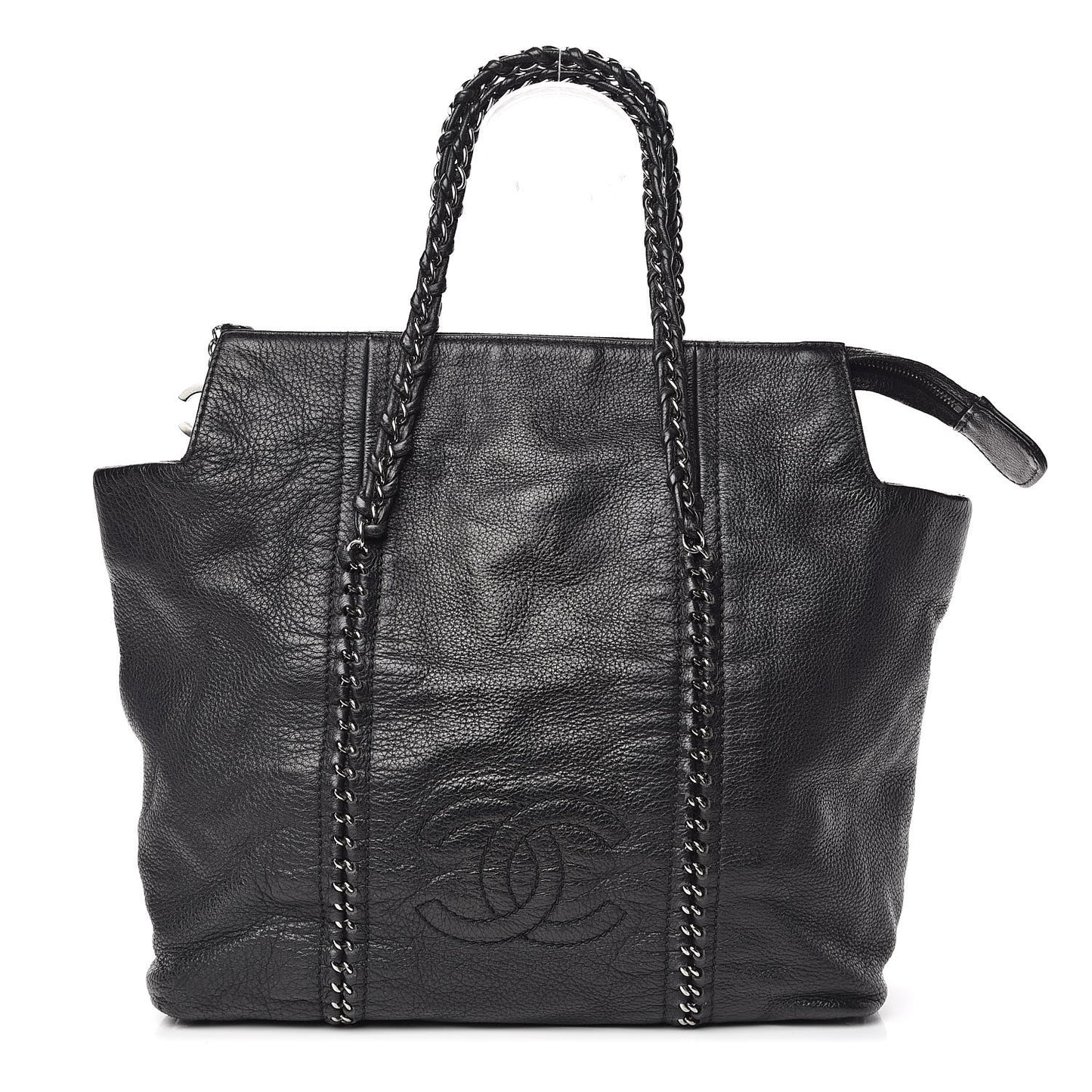 Deerskin Luxe Ligne Tote Black