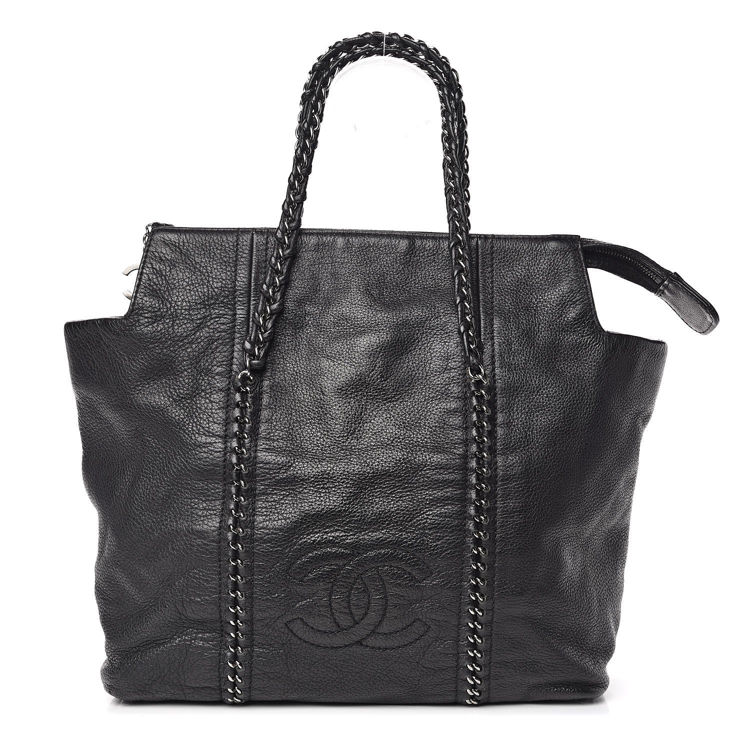 Chanel Deerskin Luxe Ligne Tote Black 1 of 16