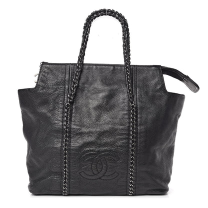 Chanel Deerskin Luxe Ligne Tote Black 1 of 16