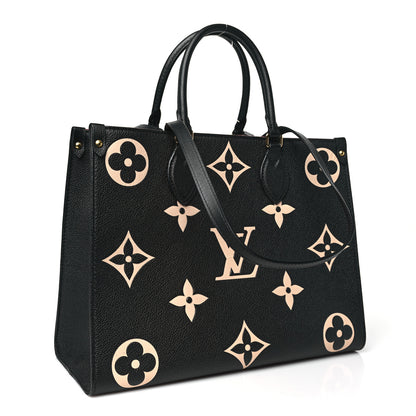 Louis Vuitton Empreinte Monogram Giant Onthego MM Black Beige 3 of 9