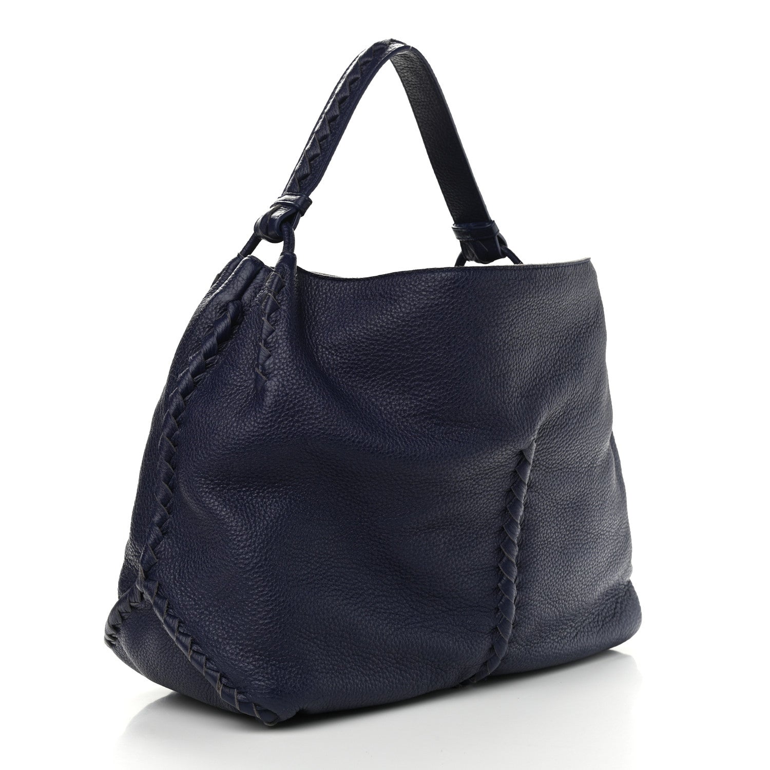Bottega Veneta Washed Cervo Deerskin Hobo Denim 3 of 9