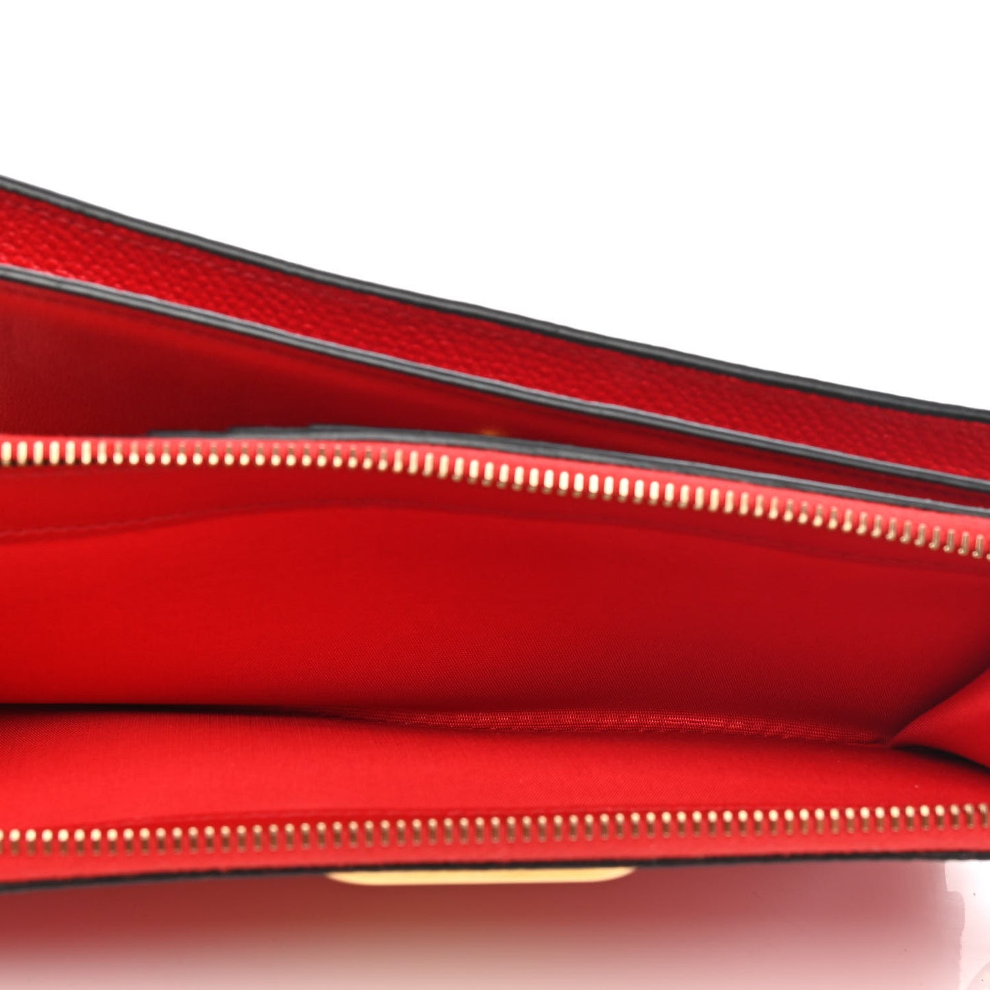 Grainy Calfskin Vlogo Phone Pouch Rouge Pur