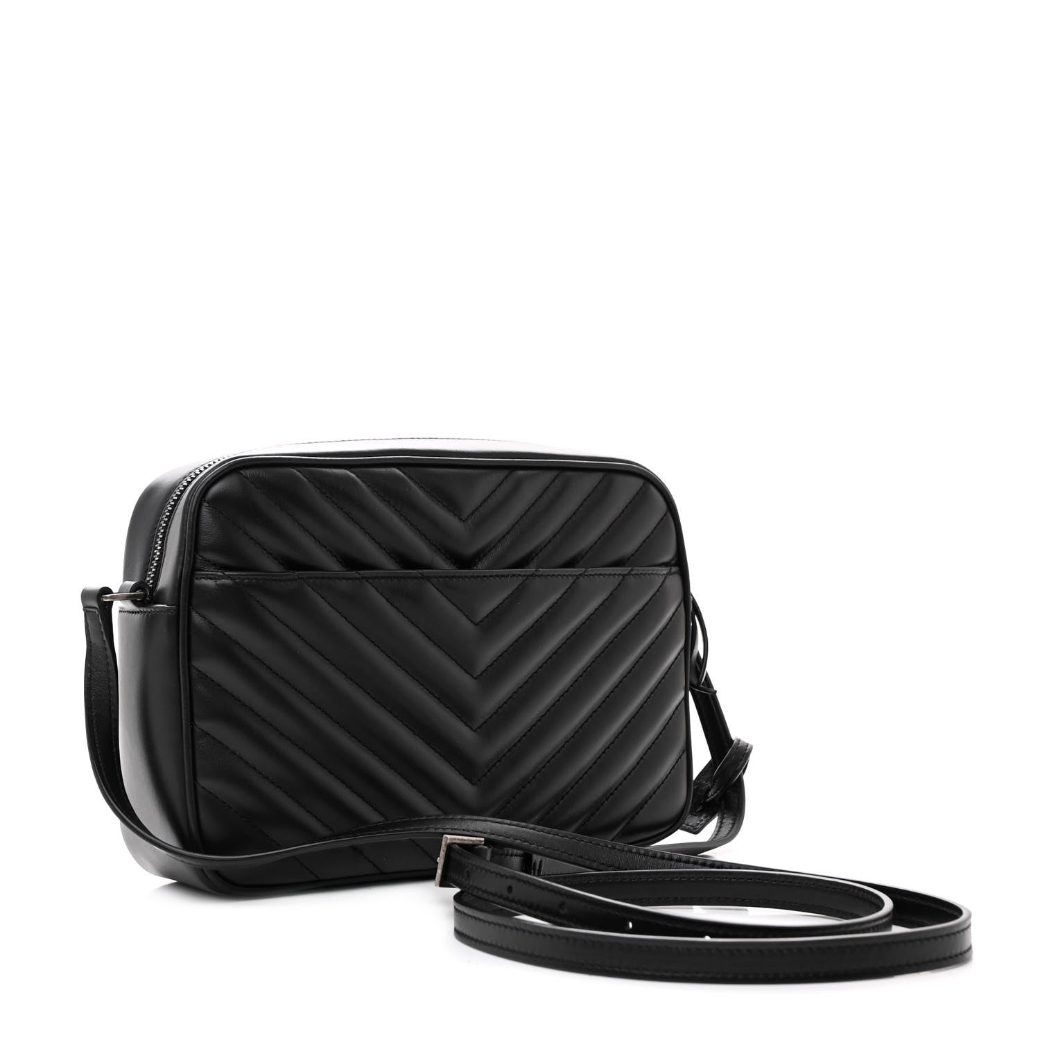 Saint Laurent Calfskin Matelasse Monogram Lou Camera Bag Black 3 of 11