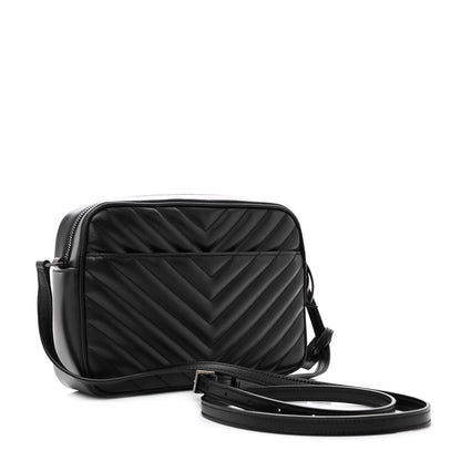 Saint Laurent Calfskin Matelasse Monogram Lou Camera Bag Black 3 of 11