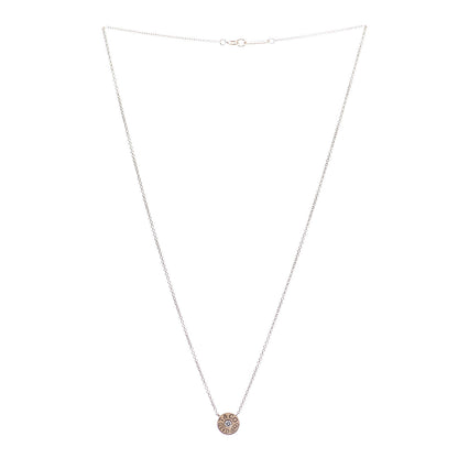 Tiffany 18K Rose Gold Diamond 1837 Circle Pendant Necklace 3 of 6