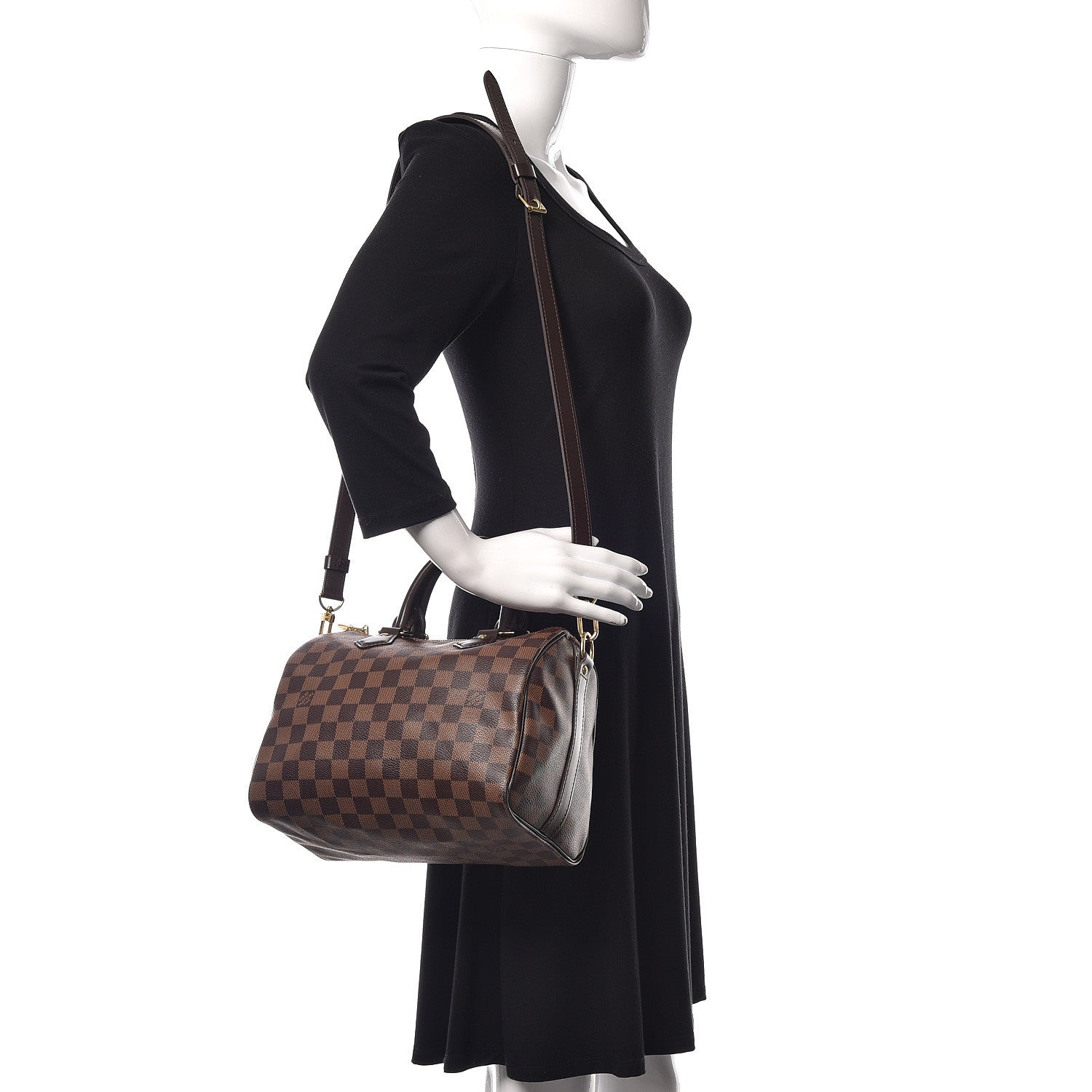 Louis Vuitton Damier Ebene Speedy Bandouliere 25 2 of 12