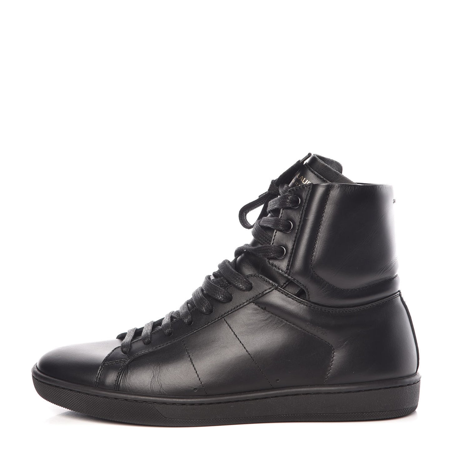 Calfskin Mens Court Classic SL/01H High Top Sneakers 39 Black