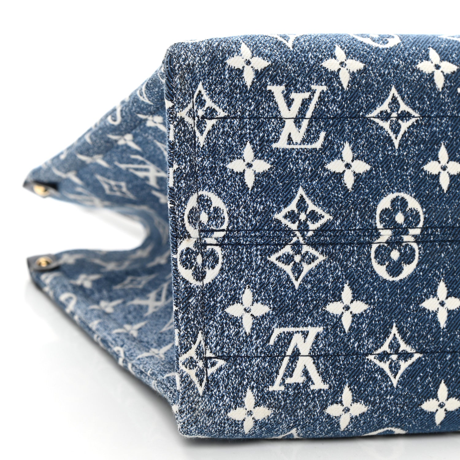 Louis Vuitton Monogram Jacquard Denim Onthego MM Bleu 7 of 8