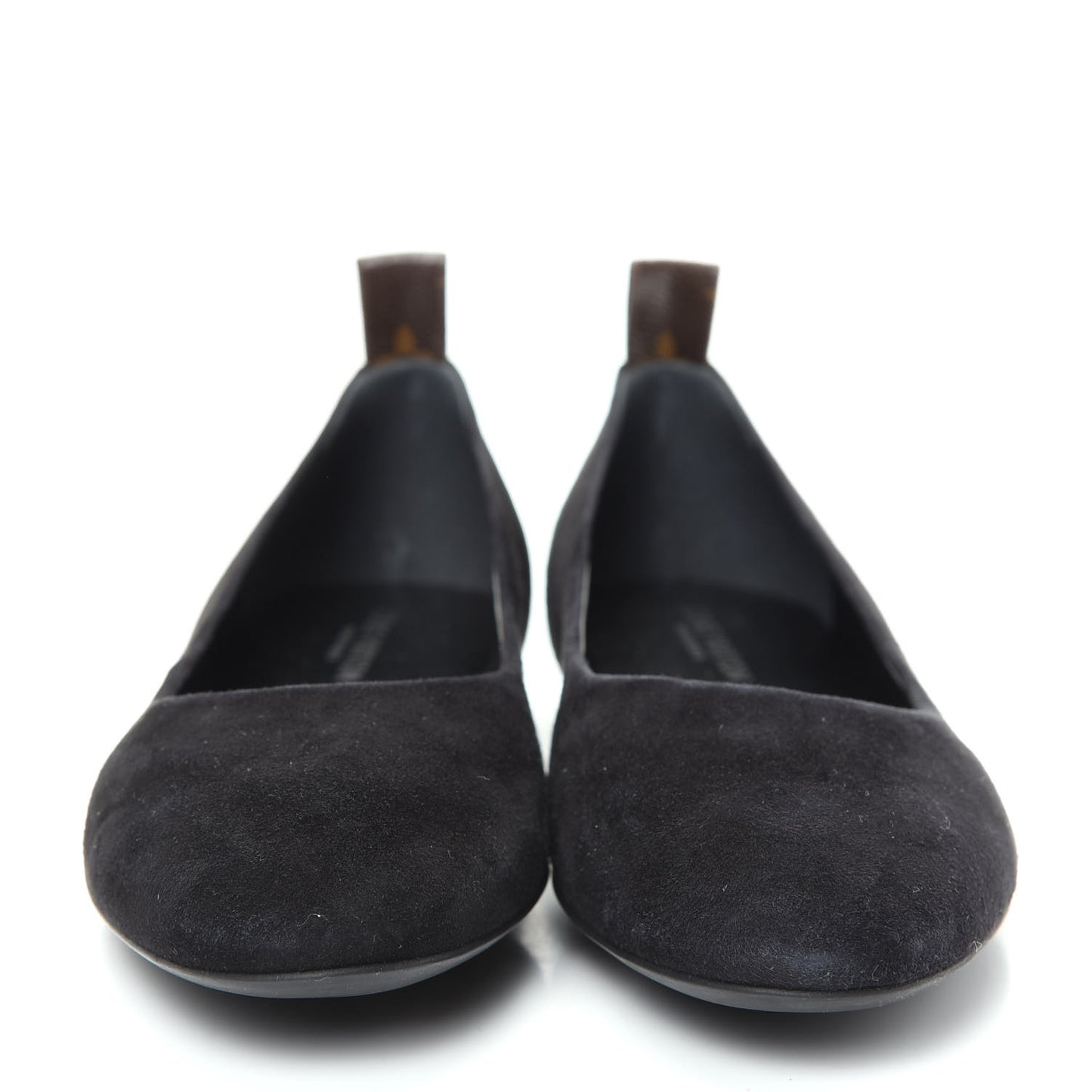 Suede Monogram Uniformes Ballet Flats 39 Black