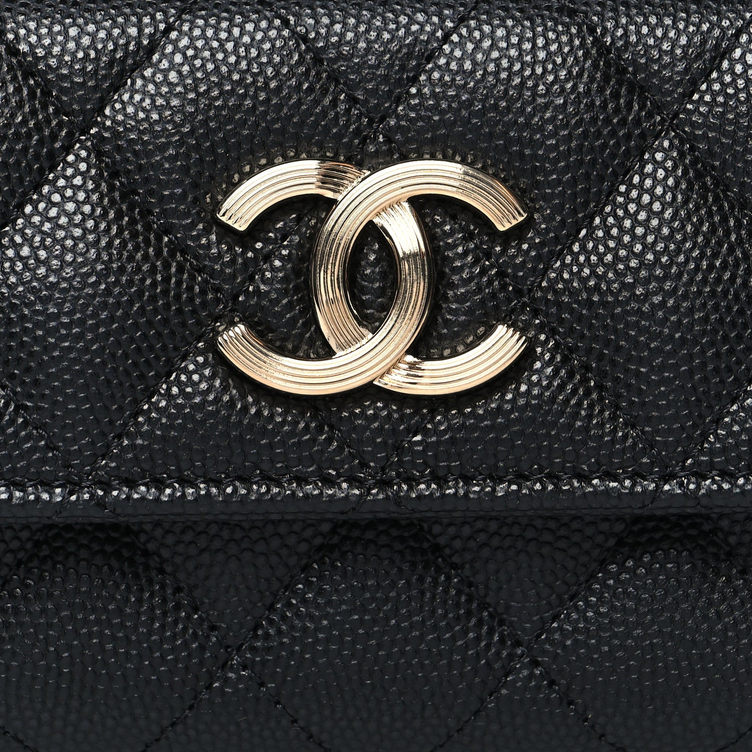 Chanel Caviar Quilted CC Racing Flag Flap Card Holder Black 9 of 9
