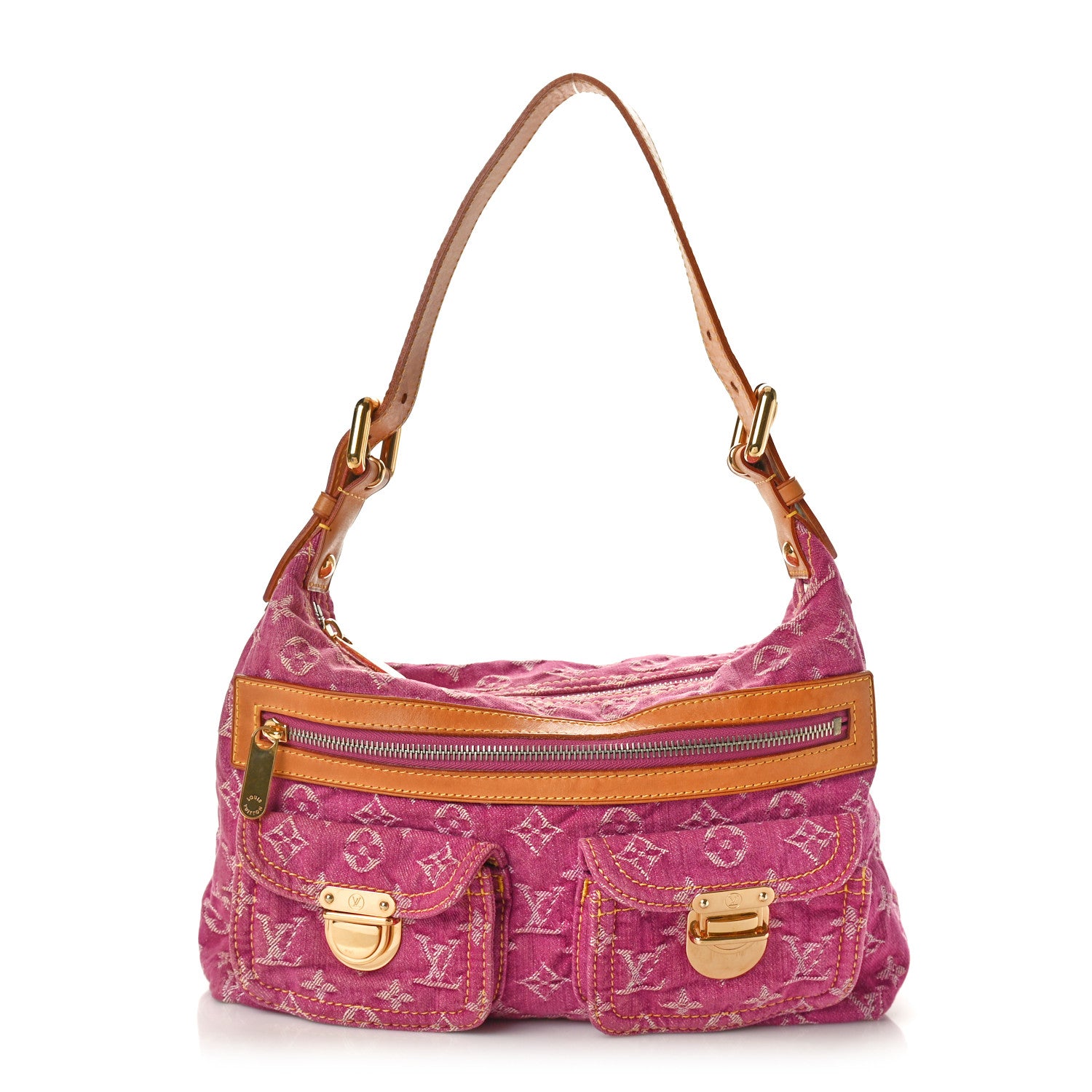 Louis Vuitton Denim Baggy PM Fuchsia 1 of 11