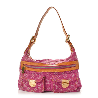 Louis Vuitton Denim Baggy PM Fuchsia 1 of 11