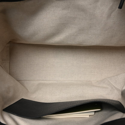 Gucci GG Supreme Monogram Textured Calfskin Web Medium Ophidia Shopping Tote Beige Blue 5 of 10