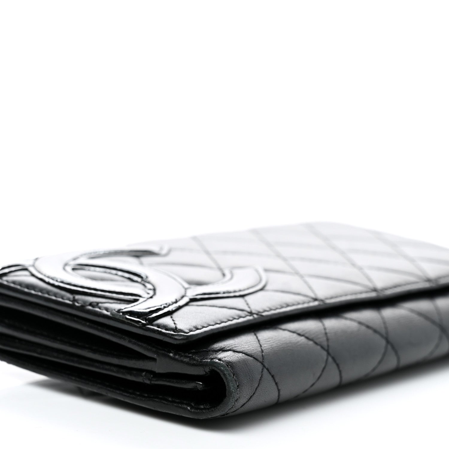 Chanel Calfskin Quilted Cambon Long Double Wallet Black 10 of 15