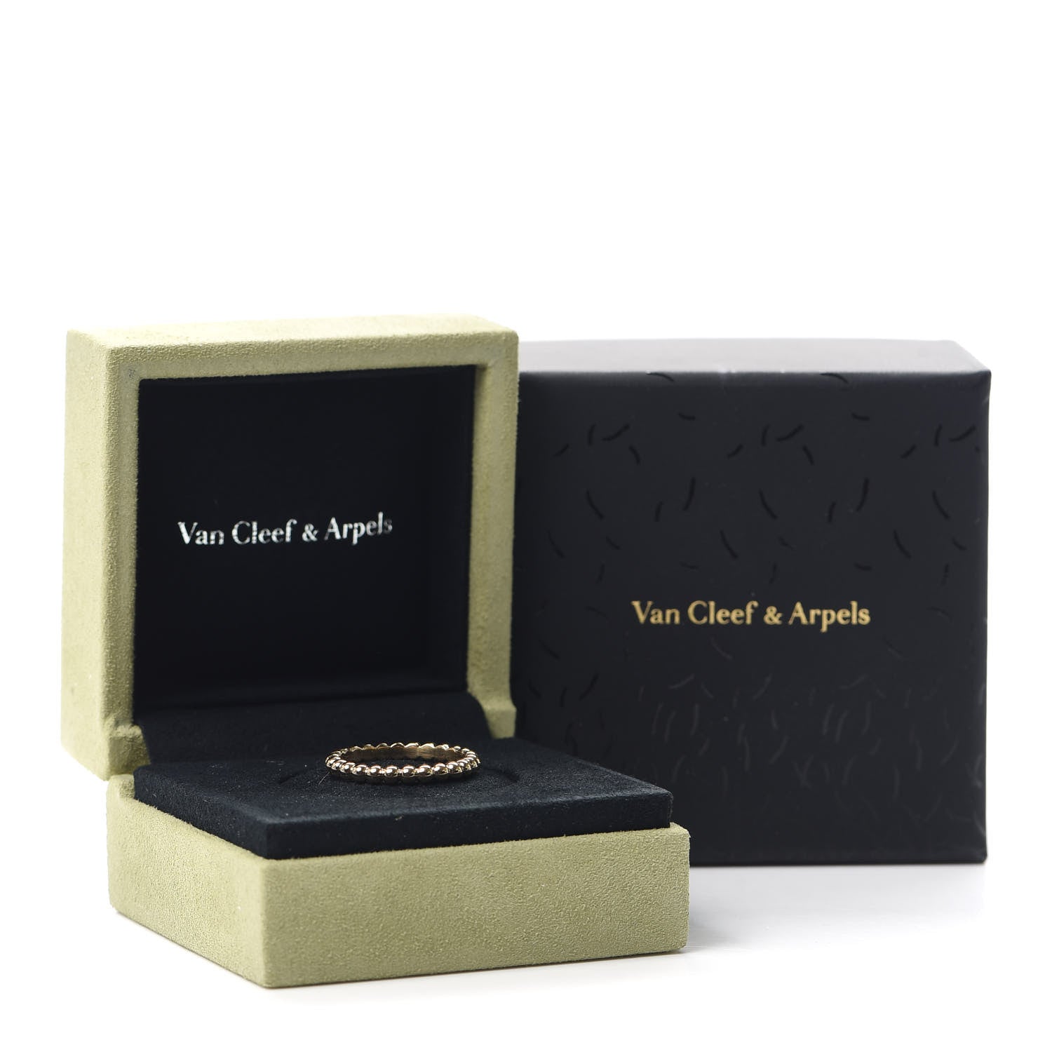 Van Cleef & Arpels 18K Yellow Gold Medium Perlee Ring size 57 8 6 of 6