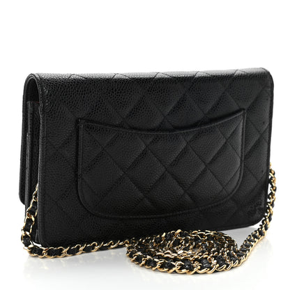 Chanel Caviar Quilted Wallet On Chain WOC Black 3 of 14