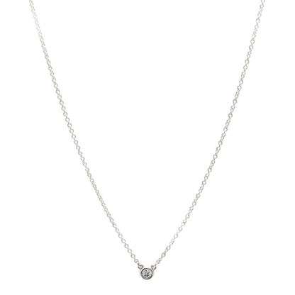 Tiffany Sterling Silver Diamond .05ct Elsa Peretti Diamonds by the Yard Pendant Necklace 1 of 6