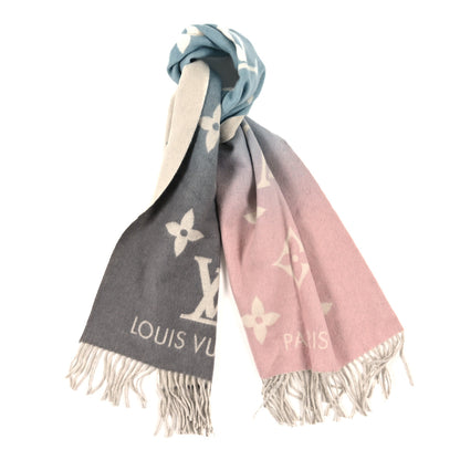 Louis Vuitton Cashmere Monogram Reykjavik Scarf Bleu Rose 1 of 3