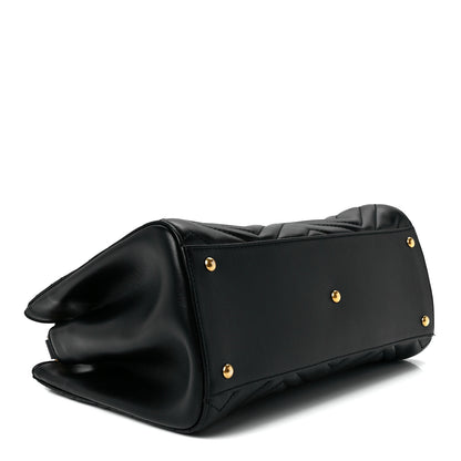 Gucci Calfskin Matelasse Small GG Marmont Tote Black 4 of 12