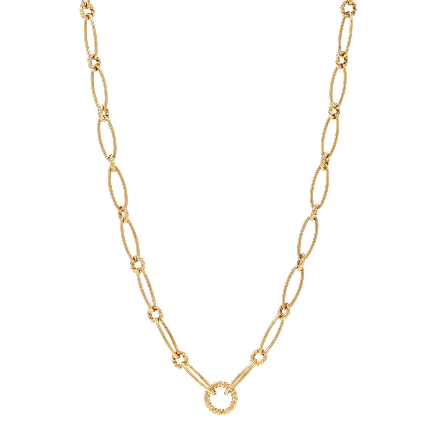 David Yurman 18K Yellow Gold 6mm Lexington Chain Necklace 1 of 4
