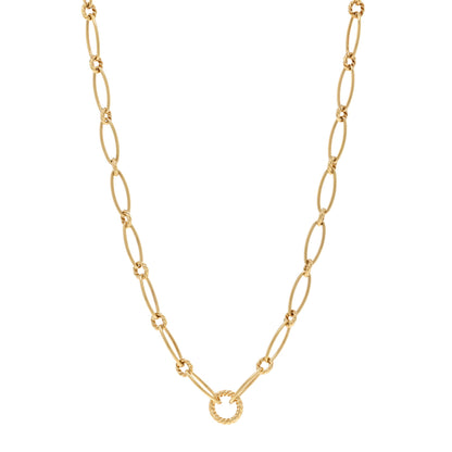 David Yurman 18K Yellow Gold 6mm Lexington Chain Necklace 1 of 4