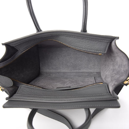 Celine Drummed Calfskin Nano Luggage Kohl 5 of 12