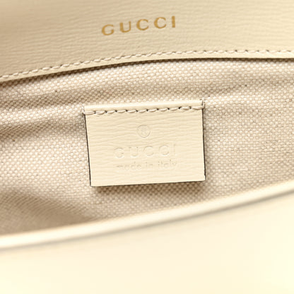 Gucci Azalea Calfskin Web Mini Horsebit 1955 Shoulder Bag Mystic White 6 of 11