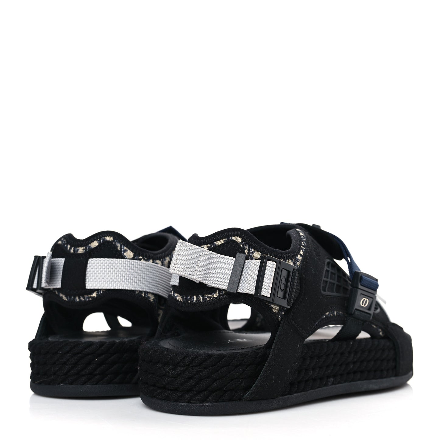 Technical Fabric Oblique Mens Atlas Sandals 40 Black Blue