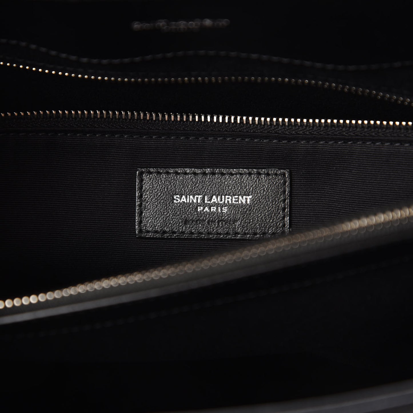 Calfskin Y Quilted Monogram Medium Loulou Chain Satchel Black