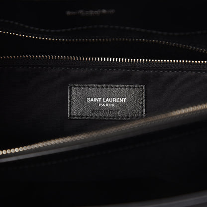 Saint Laurent Calfskin Y Quilted Monogram Medium Loulou Chain Satchel Black 8 of 9