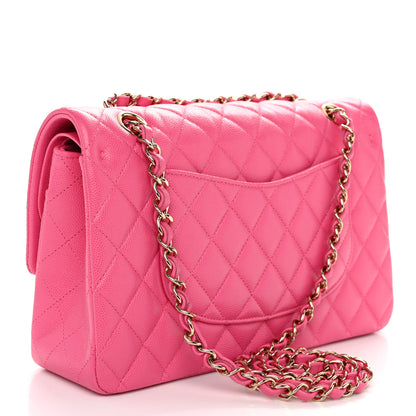 Chanel Caviar Quilted Medium Double Flap Pink 3 of 10