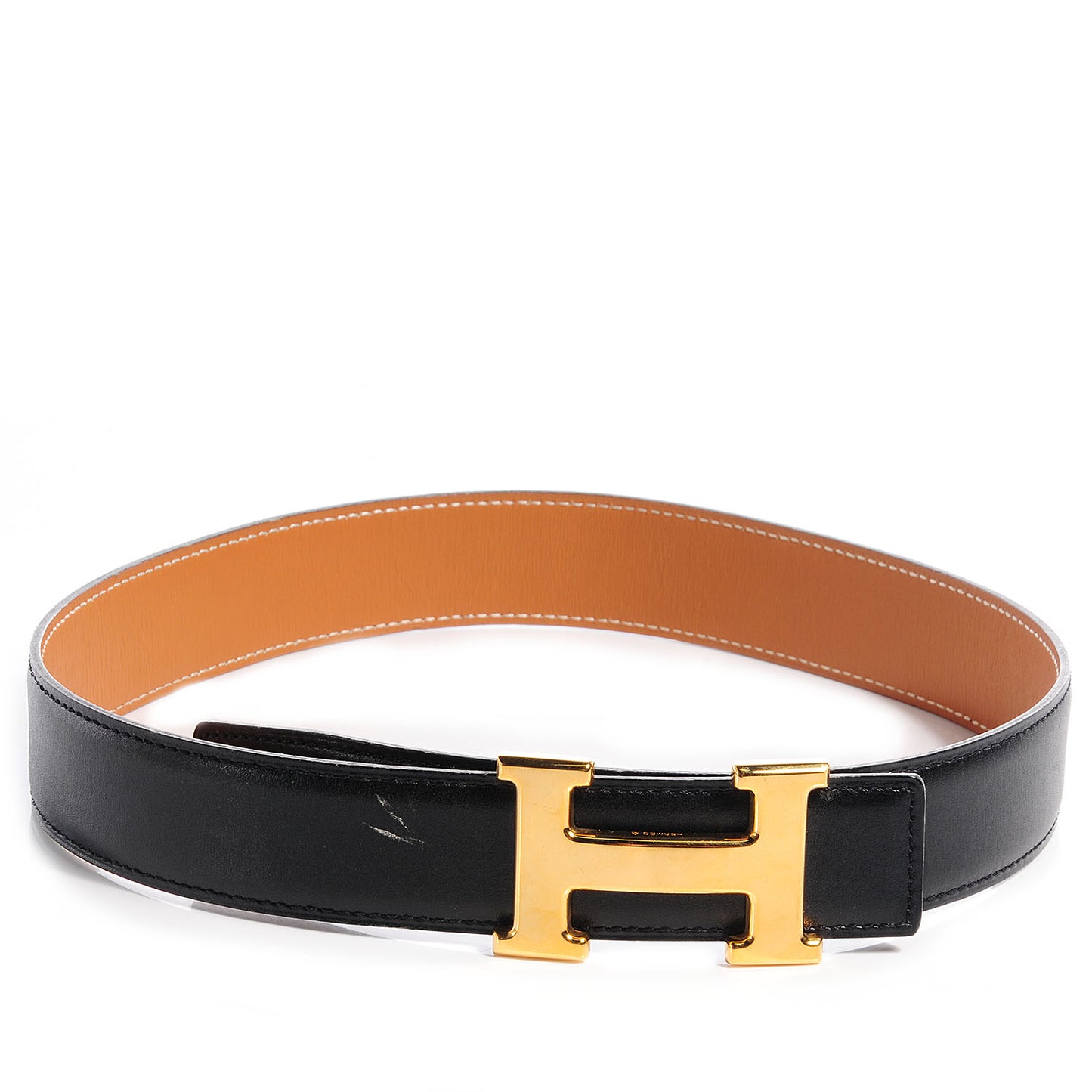 Box Vache Reversible Polished Constance 32mm H Belt 62 Noir Natural