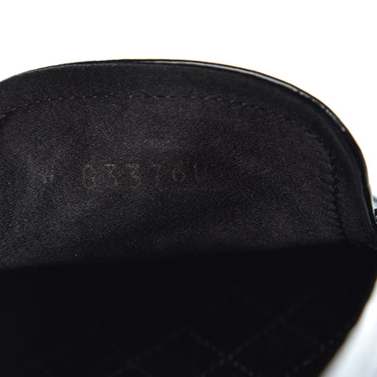 Chanel Patent Crackled Calfskin CC Mocassin Loafers 41 Black 7 of 9