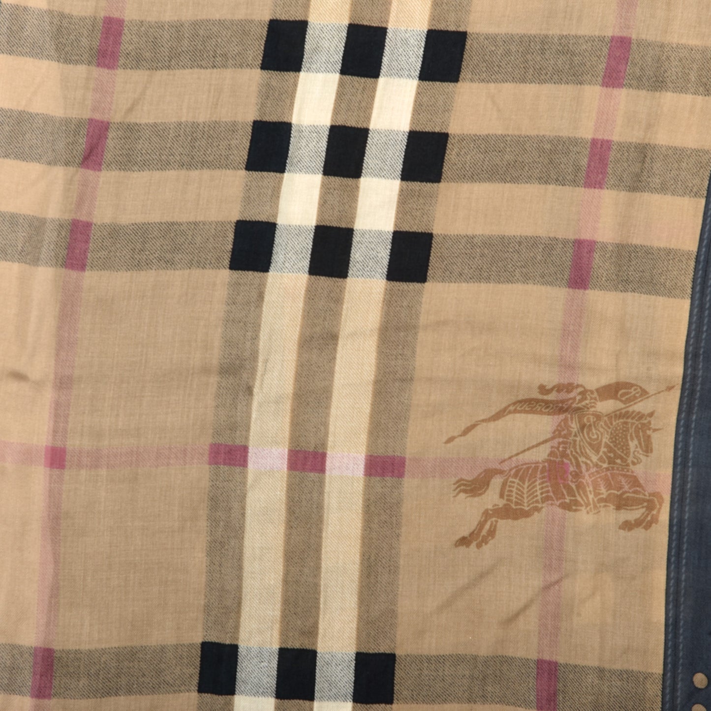 Modal Cashmere Haymarket Check Scarf Grey