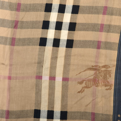 Burberry Modal Cashmere Haymarket Check Scarf Grey 3 of 5