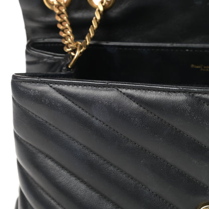 Saint Laurent Calfskin Y Quilted Monogram Medium Loulou Chain Satchel Black 16 of 17