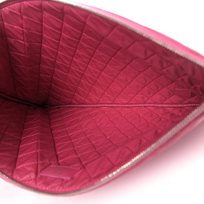 Chanel Lambskin Quilted Large Cosmetic Case Dark Pink 4 of 4